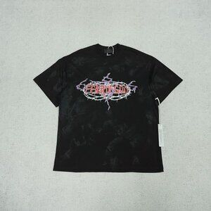 Fear of God Black Thorn Print Tie Dye Short Sleeved T Shirt